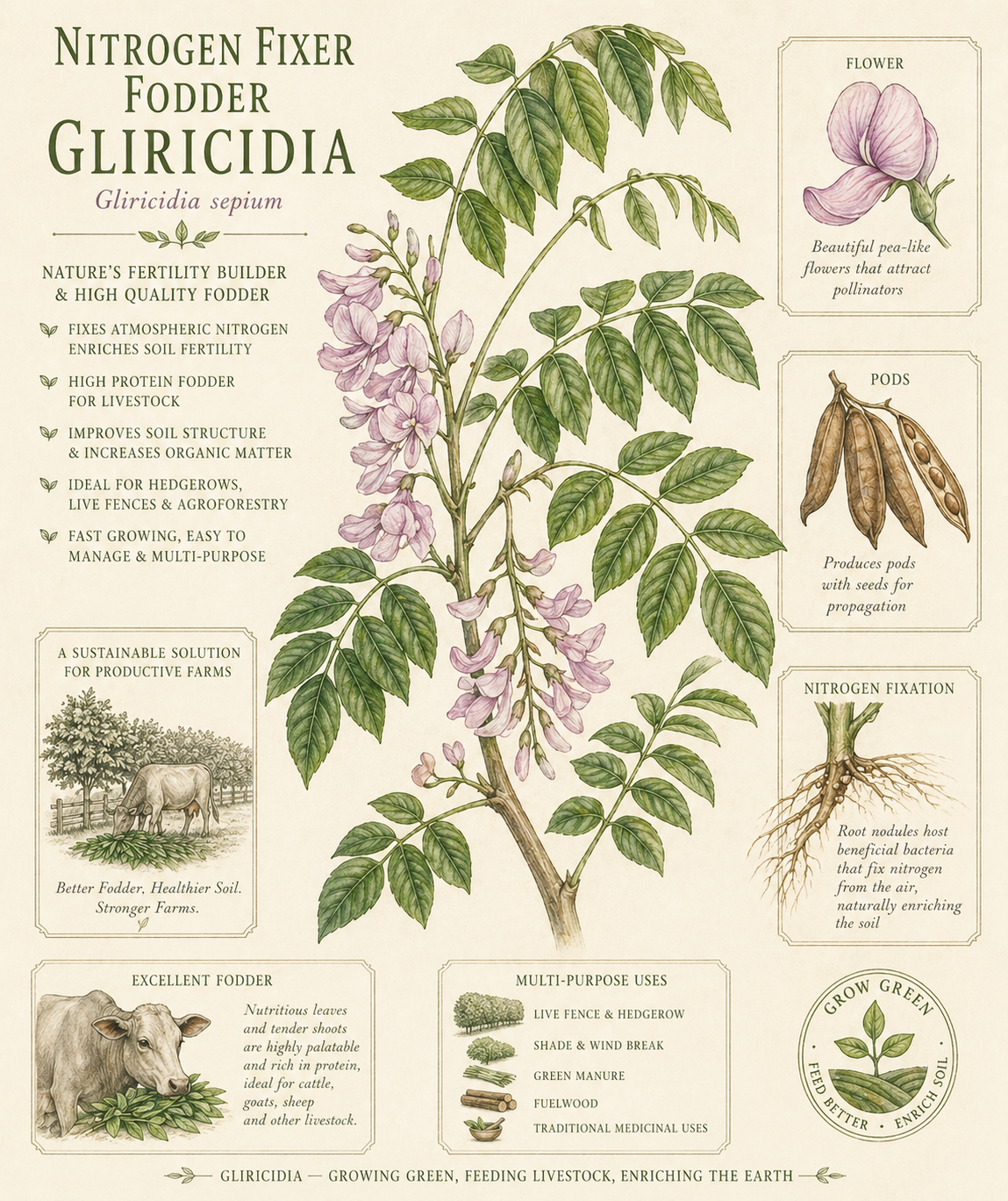 Nitrogen fixer fodder gliricidia